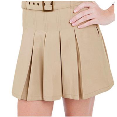 China School Clothes For Student Bospoke Student Girl Skirt International School Uniforms Designs Khaki School Uniforms Dress For Girls for sale