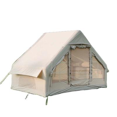 China Straight Tie Type Outdoor Waterproof Air Cabin House Cotton Tent Inflatable Luxury Camping For 5-6 Person Inflatable Camping Tent for sale