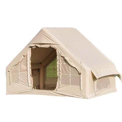 China Large Air Family Camp Luxury Camping Tube Tent Inflatable Camping Tent Straight Tying Type for sale