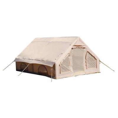 China Straight Bracing Type Customized Luxury Air Family Inflatable Polyester Tunnel Tent Outdoor Camping Tent for sale