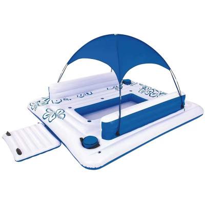 China Professional Water Floatting Entertainenment China Factory Manufacturer Leisure Inflatable Water Platform With Tent Inflatable Floating Islands for sale