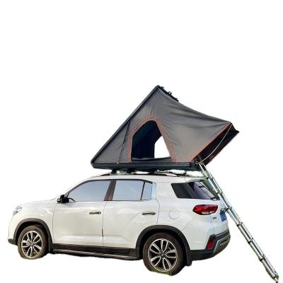 China Straight Bracing Type Outdoor Camping Large Size 3-4 Person Roof Top Roof Top Hard Shell Car Roof Tents Aluminum Top Hard Tent Shell for sale