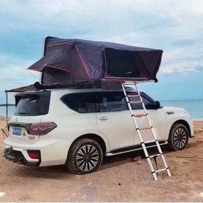 China Straight Bracing Type Custom Car Truck Roof Top Tent Outdoor Folding Camping Tent For SUV Pickup Trailer With ABS Aluminum Hard Shell Cover for sale