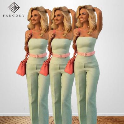 China Hot Selling QUICK DRY High Quality Strapless Casual Tube Rompers Top One Piece Straight Overalls for sale