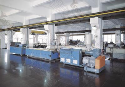 China Double Screw Wpc Profile Extrusion Machine , Pvc Profile Extrusion Line for sale