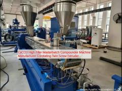 CaCO3 High Filler Masterbatch Compounder Machine Manufacturer Corotating Twin Screw Extruder