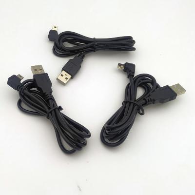 China Quick Charging COMPUTER USB 2.0 Black Color PVC Jacket Mini 5P Data USB Cable Assemblies for sale