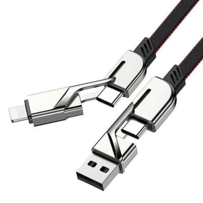 China China Supplier High Quality Zinc Camera Shell Fast Charging 4 In 1 Type C Cable Fast Charging Charging Data Usb Cables for sale