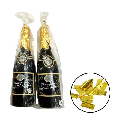 China Wedding Bachelor Party Supplies Champagne Bottle Popper with Gold Foil Mylar Confetti for sale