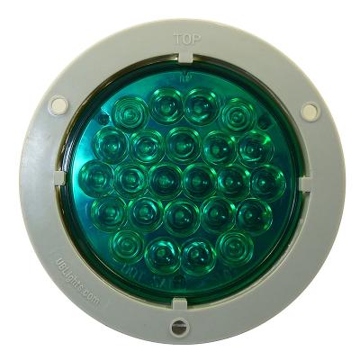 China PC Lens 4 Inch Around Green 24 LED Marker Turn Signal Side Light 24v For Truck Trailer Rear Lamp for sale