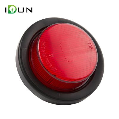 China E-mark PC lens DOT lamp and 2.5 inch clearance round 3/6 piranha LED truck trailer side beacon lights for sale