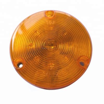 China PC Lens 3 Inch Round 24 Volt Amber Car Back Led Flashing Side Marker Warning Light For Truck Trailer Taxi for sale