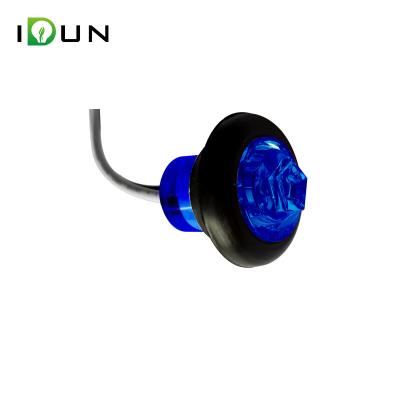 China PC 3/4 Lens 0.75 Inch Led Truck Trailer Lights Blue Mini Lamp for sale