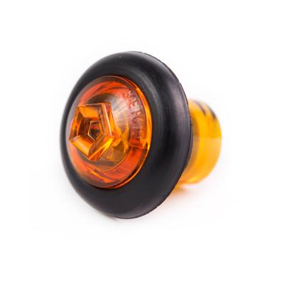 China PC lens 3/4 inch DOT E-Mark around piranha 12v/24v high quality led rear truck trailer truck front side marker clearance light for sale