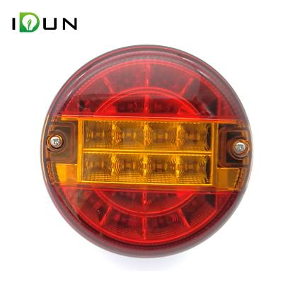 China PC+PP 5.5 Inch LED Burger Forklift Bus Braking Lamp Lorry Stop Turn Tail Light Truck Rear Trailer for sale