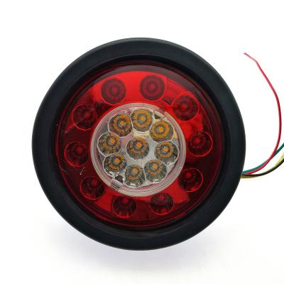 China PC Lens LED Turn Signal Light Car Truck 4 Inch Round Taillights Indicator Waterproof Replacement Tail Light 24V for sale