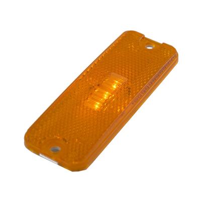 China PC Lens 4 Inch Truck Caravan 12v 24v Amber Red White Rectangle 4 Led Marker Side Reflector Lamp For Trailers for sale