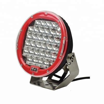 China 9 Inch 111W Truck 4x4 Truck Red Forklift SUV Excavator Led Driving Head Light WKF5-B-111 for sale