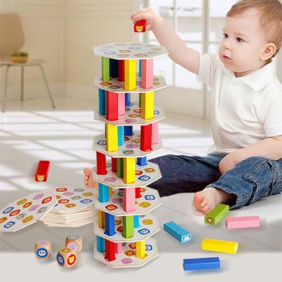 China Eco-friendly Material Wooden Block Stacking Toys High Intelligence Game Brain Development Toys for sale