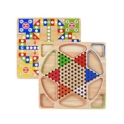 China Eco-friendly Material S Board Game Customized Cheap Wooden Kids Children' Ludo Flying Chess for sale