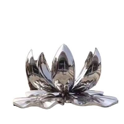 China China Customize Home Decoration Metal Craft Stainless Steel Lotus Sculpture for sale