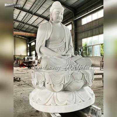 China Large Scale Custom China Sculpture Oriental Art Culture Buddha Statue Lotus Stone Carving for sale