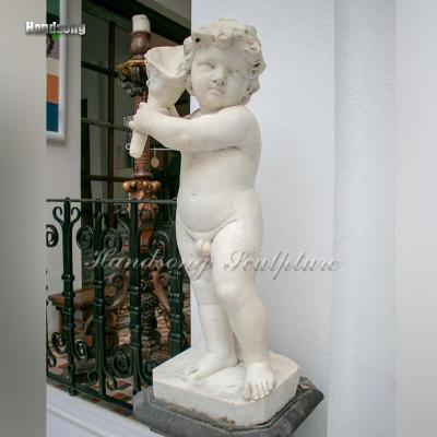 China Middle China Retro Custom Sculpture European Angel Figure Child Statue Stone Carving for sale