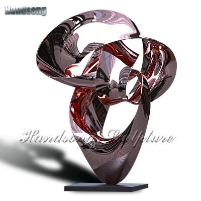 China China Mobius Garden Metal Sculpture Large Abstract Stainless Steel Outdoor Sculpture Shiny High-Polished for sale