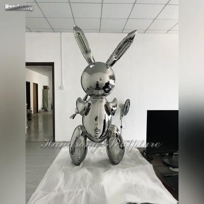 China China Stainless Steel Sculpture Interior Decoration Creative Interesting Rabbit Sculpture for sale