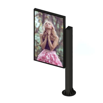 China EKAA Outdoor Manufacturer 55 Inch Highway LCD Telegraph Pole Advertising Machine Outdoor Display DOOH for sale