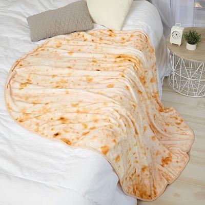 China PORTABLE Tortilla Wrap Blanket For Kids Burrito Soft Throw Huge Flannel Food Blanket for sale