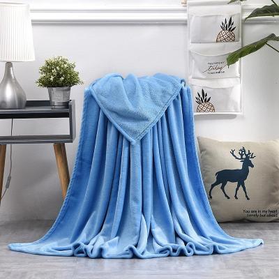 China PORTABLE Color Soft Pure Nordic Wind Summer Blanket Flannel Air Conditioner Blanket for sale