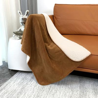 China Folded Wholesale Disposable Warm Rectangular Solid Sherpa Fleece Covers For Home for sale