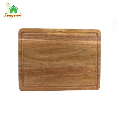 China Customized Solid Viable Kitchen Acacia Maple Wood Cutting Board Large Chopping Block With Hand Grip for sale