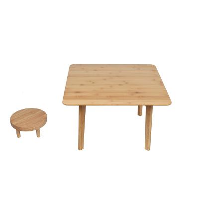 China Eco-friendly square eco-friendly bamboo simple tea coffee table side desk for living room for sale