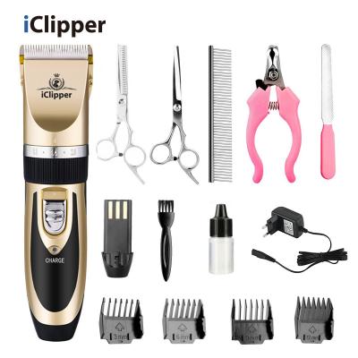 China IClipper-Amazon No.1 Commercial Low Noise Dog Grooming Rechargeable Hair Cutters Clippers Professional Pet Dog Trimmers for sale