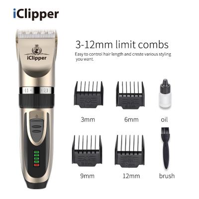 China iClipper-X2 Viable Rechargeable Pet Hair Clippers Kit Dog Cat Professional Pet Grooming Trimmer Low Noise for sale