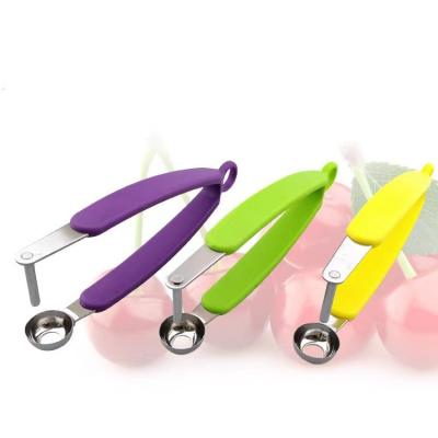 China New Viable Colorful Plastic Cherry Pitter Handle for User Friendly Handheld Olive and Cherry Pitter Remover Multi-Function Fru for sale