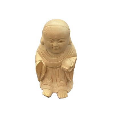 China Japan High Quality Home Deco Buddha Handmade Wood Carving Statue for sale