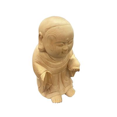 China Japan Handmade Home Decoration Wood Carving Buddha Statue for sale