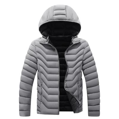 China Waterproof 2022 winter plus size solid color zipper warm stripper down jacket men's down jacket for sale