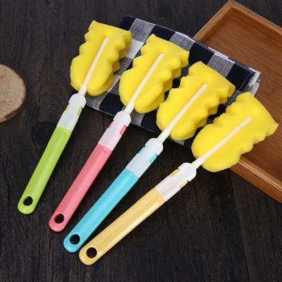 China Sustainable Dish Pan Pot Bottle Sponge Brush Tea Stain Cup Sponge Brush Small for sale