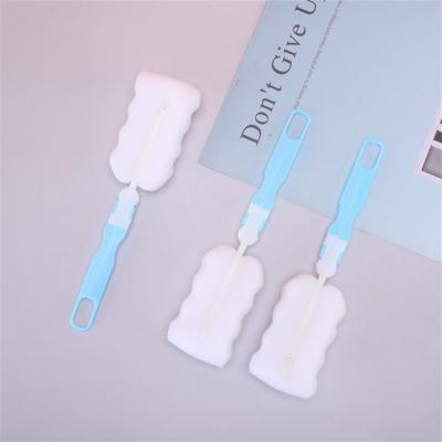 China Viable Plastic Nipple Bottle Brush Handle Sponge Cup Brush for sale