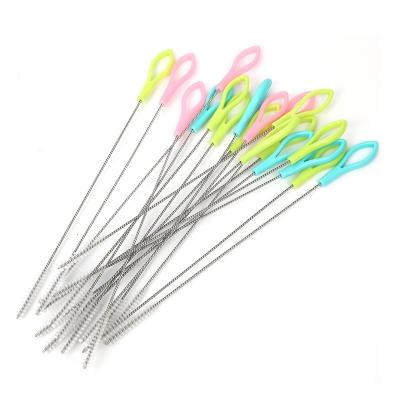 China Long Straw Brush Long Plastic Plastic Nylon Pipe Tube Cleaner Handle Brush for sale