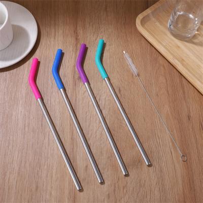 China House Kitchen Stainless Steel Straw With Silicone Cable Tips for sale