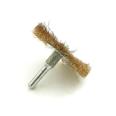 China 5Pcs Durable Rotary Copper Wire Wheel Brass Brush Set With 3 Attachments For Exercises Polishing Wire Brush for sale