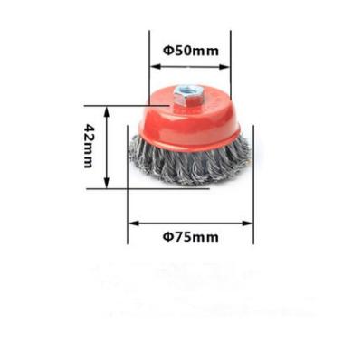 China Durable 3 Inch Twist Knotted Wire Cup Brush For Grinders for sale