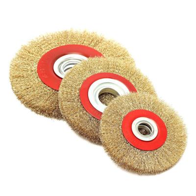 China Durable Round Crimped Circular Wire Brush 125mm/150mm/175mm/200mm for sale