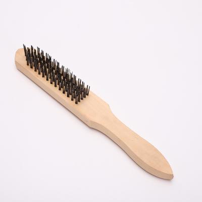 China Durable Hot Selling Long Handle DIY Tool Portable Steel Wheel Brush Indoor Wood Wheel Brush Portable Steel Wheel Brush for sale