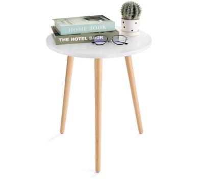 China Extendable Side Table, Round White Modern Home Decoration Coffee Tea End Table, for sale